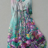 Tessa - Vestido Floral con Cuerpo Ajustado y Cordones para Mujer