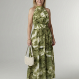 Donnabelle™ | Vestido Midi con Cuello Halter Fruncido