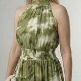 Donnabelle™ | Vestido Midi con Cuello Halter Fruncido