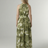 Donnabelle™ | Vestido Midi con Cuello Halter Fruncido