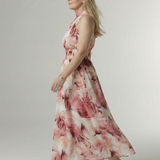Donnabelle™ | Vestido Midi con Cuello Halter Fruncido