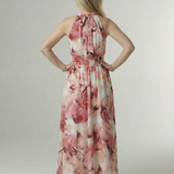 Donnabelle™ | Vestido Midi con Cuello Halter Fruncido