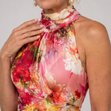 Donnabelle™ | Vestido Largo con Estampado Floral y Cuello Halter