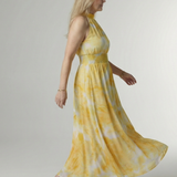 Donnabelle™ | Vestido Midi con Cuello Halter Fruncido