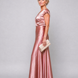 Donnabelle™ | Vestido Maxi con Cuerpo Envolvente y Mangas Cortas
