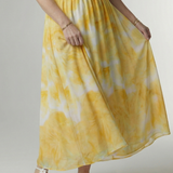 Donnabelle™ | Vestido Midi con Cuello Halter Fruncido