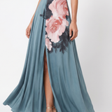 Donnabelle™ | Vestido Maxi de Falda Floral con Escote Halter