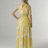 Donnabelle™ | Vestido Midi con Cuello Halter Fruncido