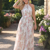 Donnabelle™ | Vestido Midi de Falda Fluida con Estampado Floral