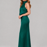 Donnabelle™ | Vestido midi sin mangas con cuello drapeado