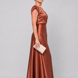 Donnabelle™ | Vestido Maxi con Cuerpo Envolvente y Mangas Cortas