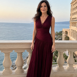 Donnabelle™ | Vestido Midi Sin Mangas con Pliegues en V
