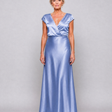 Donnabelle™ | Vestido Maxi con Cuerpo Envolvente y Mangas Cortas