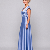 Donnabelle™ | Vestido Maxi con Cuerpo Envolvente y Mangas Cortas