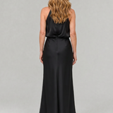 Donnabelle™ | Vestido midi sin mangas con cuello drapeado