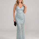 Donnabelle™ | Vestido midi sin mangas con paneles de tul y lentejuelas