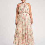 Donnabelle™ | Vestido Midi Floral con Cuello Halter