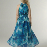Donnabelle™ | Vestido Midi con Cuello Halter Fruncido