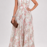 Doña Carmen™ | Vestido Midi de Falda Fluida con Estampado Floral