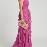 Doña Carmen™ | Vestido Maxi de Cuello Alto con Volantes y Capas