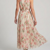 Doña Carmen™ | Vestido Midi Floral con Cuello Halter