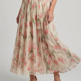 Donnabelle™ | Vestido Midi Floral con Cuello Halter