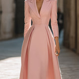 Emily | Vestido Midi Elegante con Blazer Plisado