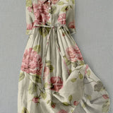 Marley - Vestido Floral de Encaje Vintage con Cintura Ajustable